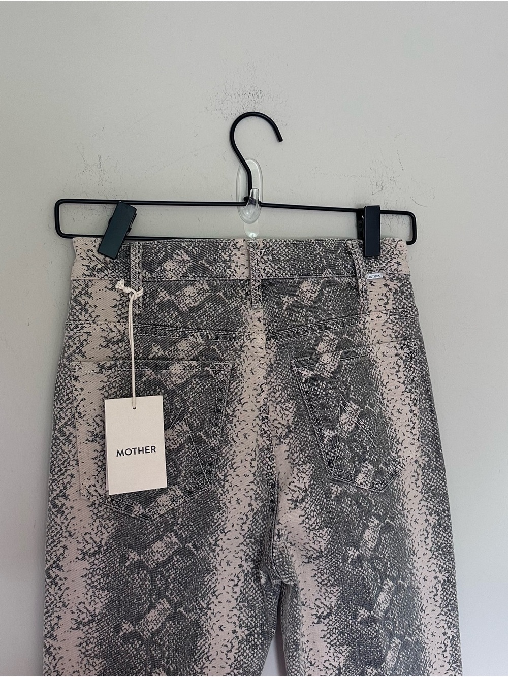 Mother Snake-Print Straight Jeans - Picture 7 of 7